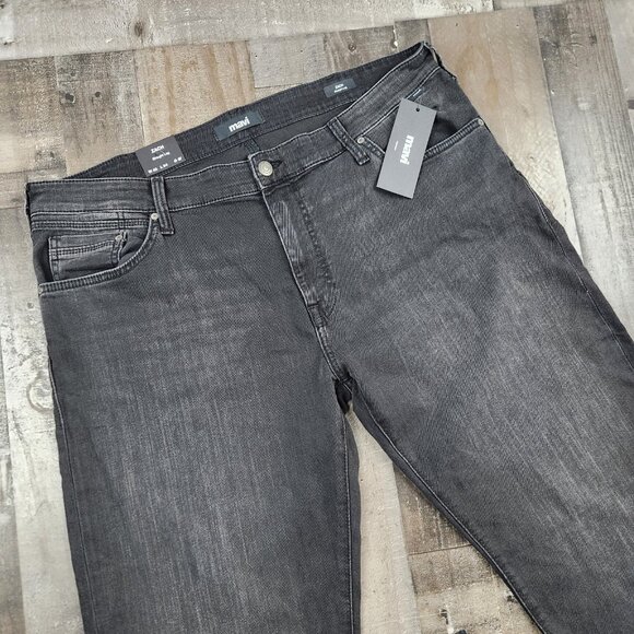 Mens Mavi Zach Straight Leg size 42x34 Mid Rise Black Denim Jeans - Picture 2 of 11
